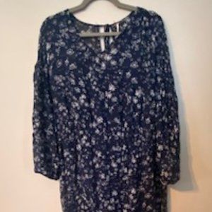 Free People Blue Flower Dress Maxi